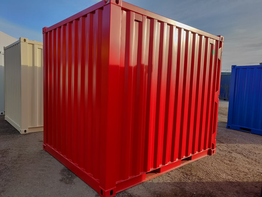 Nuevo contenedor 10′ – 3 metros – MIIU0133777 Rojo RAL3000 - Imagen 3